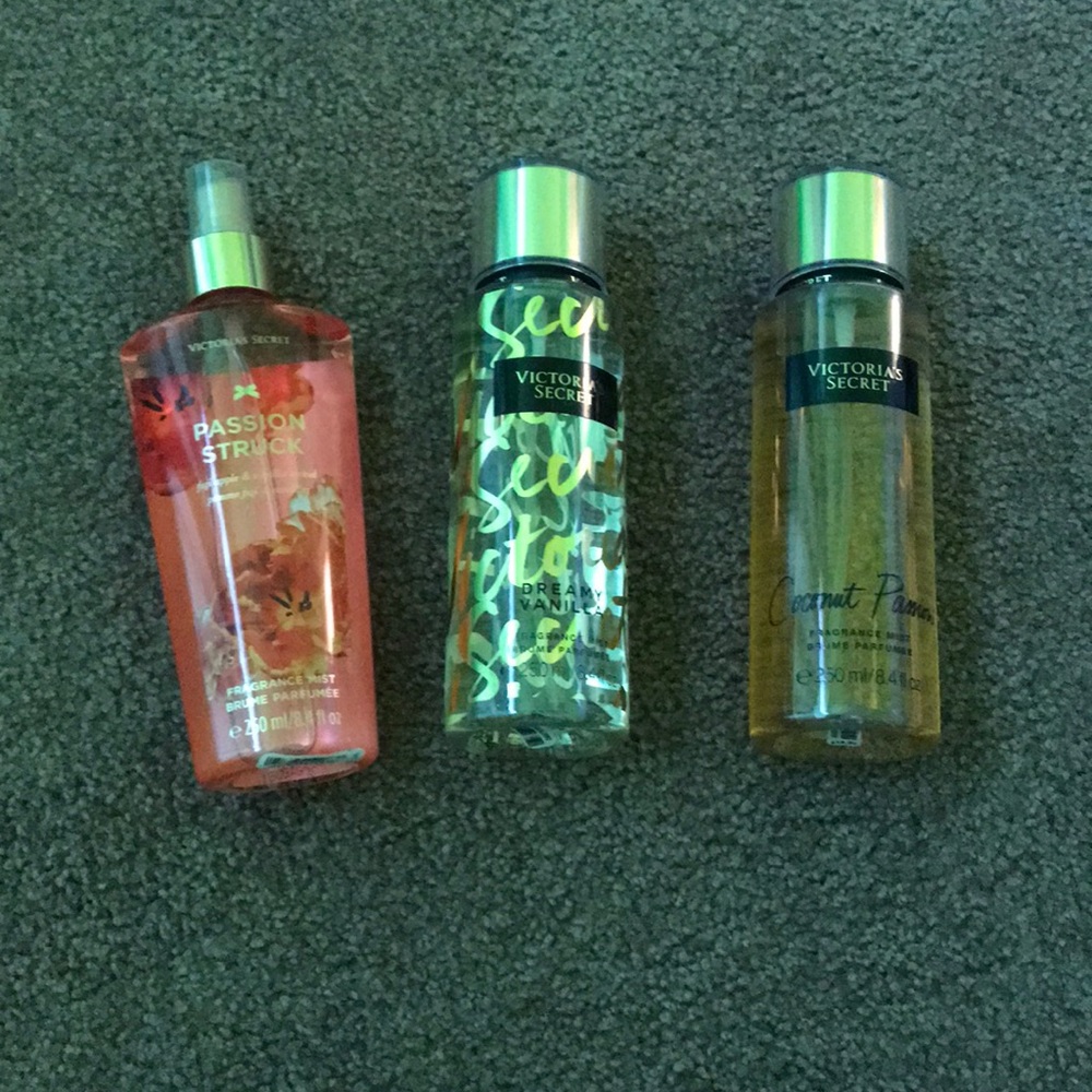 Three Victoria Secret Body Sprays